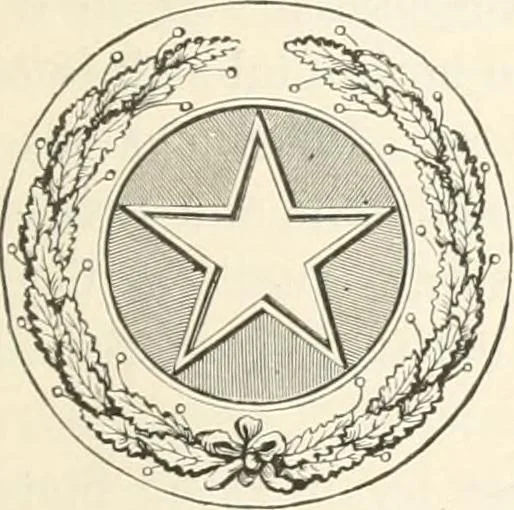An illustration from History of the flag of the United States of America : and of the naval and yacht-club signals, seals, and arms, and principal national songs of the United States, with a chronicle of the symbols, standards, banners, and flags of ancient and modern nations, 1894, leaf 674