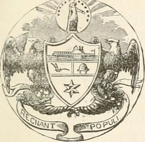 An illustration from History of the flag of the United States of America : and of the naval and yacht-club signals, seals, and arms, and principal national songs of the United States, with a chronicle of the symbols, standards, banners, and flags of ancient and modern nations, 1894, leaf 676