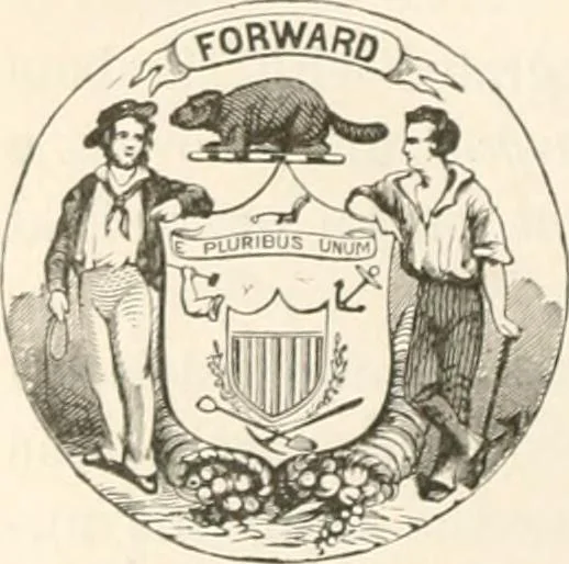 An illustration from History of the flag of the United States of America : and of the naval and yacht-club signals, seals, and arms, and principal national songs of the United States, with a chronicle of the symbols, standards, banners, and flags of ancient and modern nations, 1894, leaf 685
