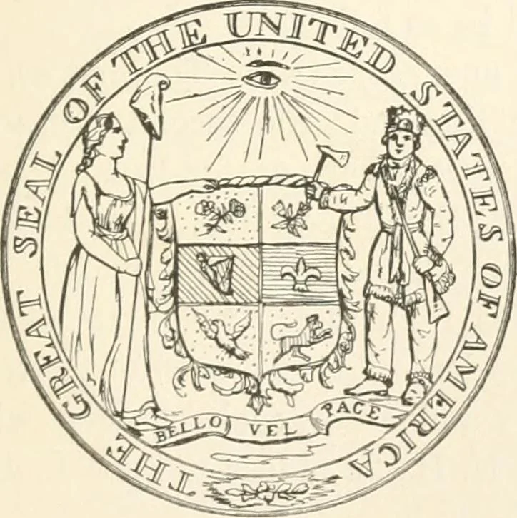 An illustration from History of the flag of the United States of America : and of the naval and yacht-club signals, seals, and arms, and principal national songs of the United States, with a chronicle of the symbols, standards, banners, and flags of ancient and modern nations, 1894, leaf 726