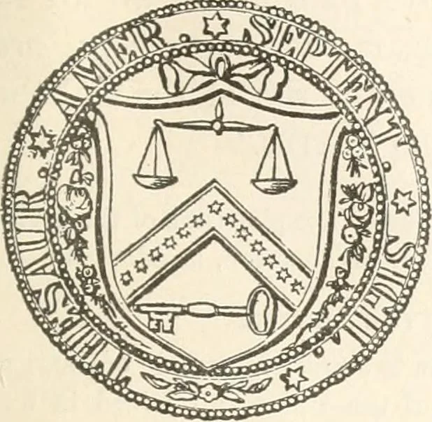 An illustration from History of the flag of the United States of America : and of the naval and yacht-club signals, seals, and arms, and principal national songs of the United States, with a chronicle of the symbols, standards, banners, and flags of ancient and modern nations, 1894, leaf 742