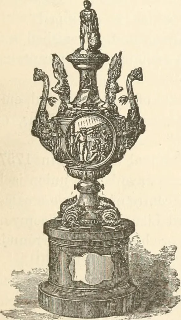 An illustration from History of the flag of the United States of America : and of the naval and yacht-club signals, seals, and arms, and principal national songs of the United States, with a chronicle of the symbols, standards, banners, and flags of ancient and modern nations, 1894, leaf 746