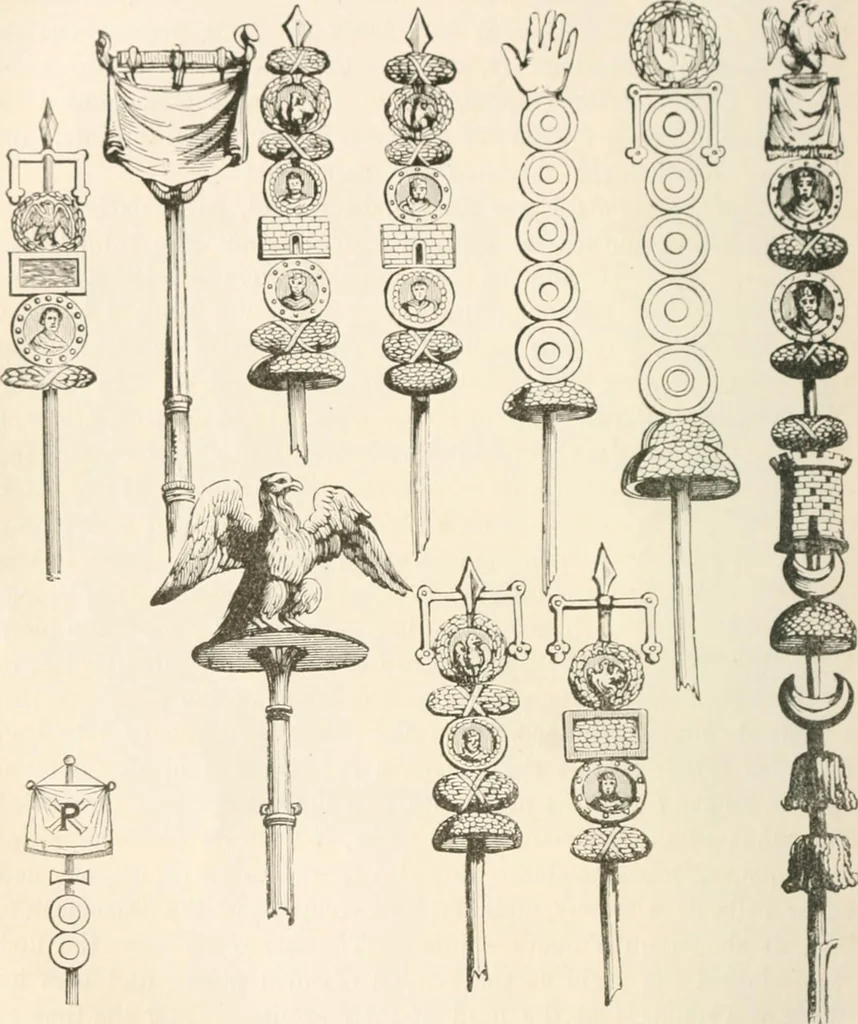 An illustration from History of the flag of the United States of America : and of the naval and yacht-club signals, seals, and arms, and principal national songs of the United States, with a chronicle of the symbols, standards, banners, and flags of ancient and modern nations, 1894, leaf 87