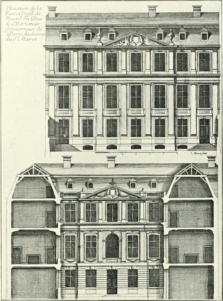 An illustration from A history of French architecture from the death of Mazarin till the death of Louis XV, 1661-1774, 1921, leaf 243