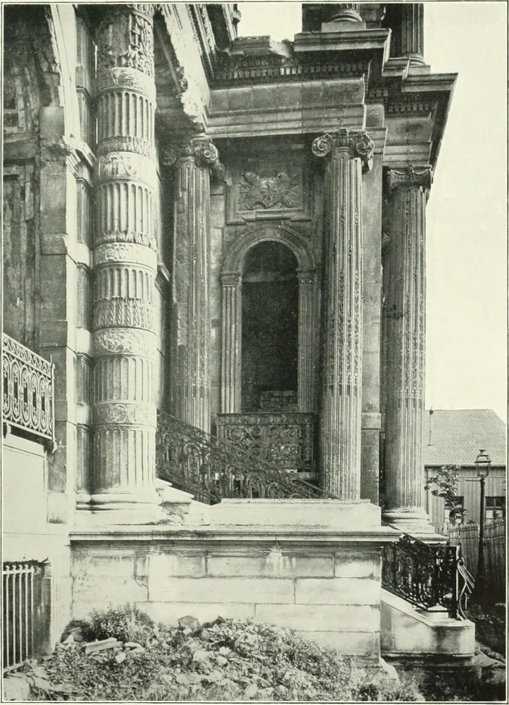 An illustration from A history of French architecture, from the reign of Charles VIII till the death of Mazarin, 1911, leaf 216