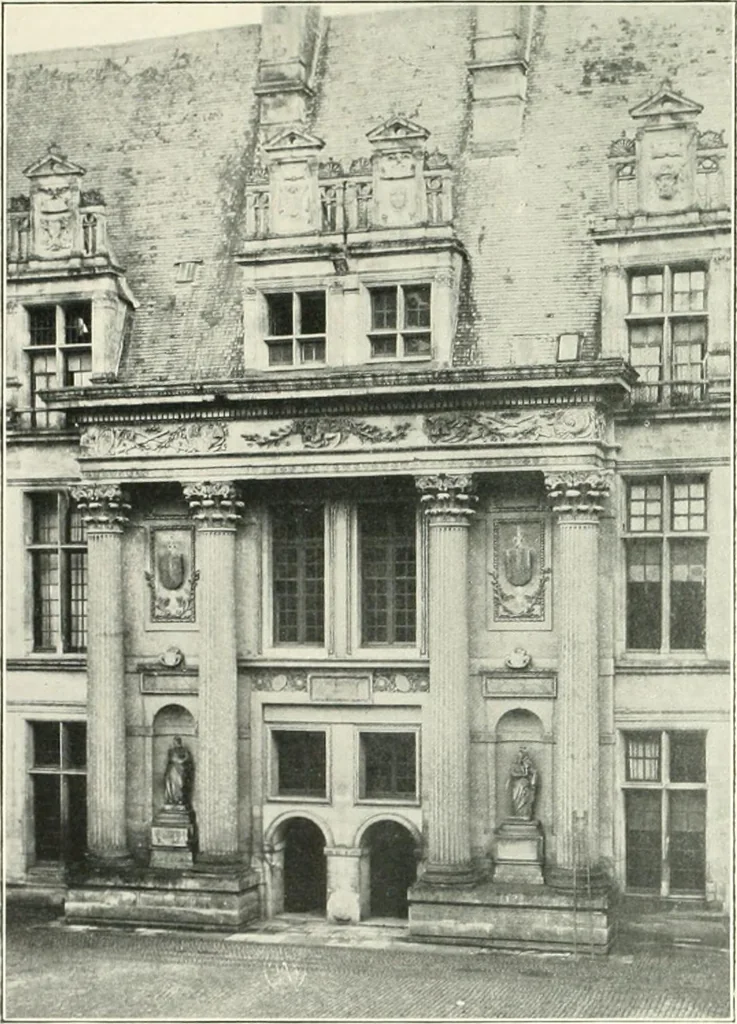 An illustration from A history of French architecture, from the reign of Charles VIII till the death of Mazarin, 1911, leaf 222