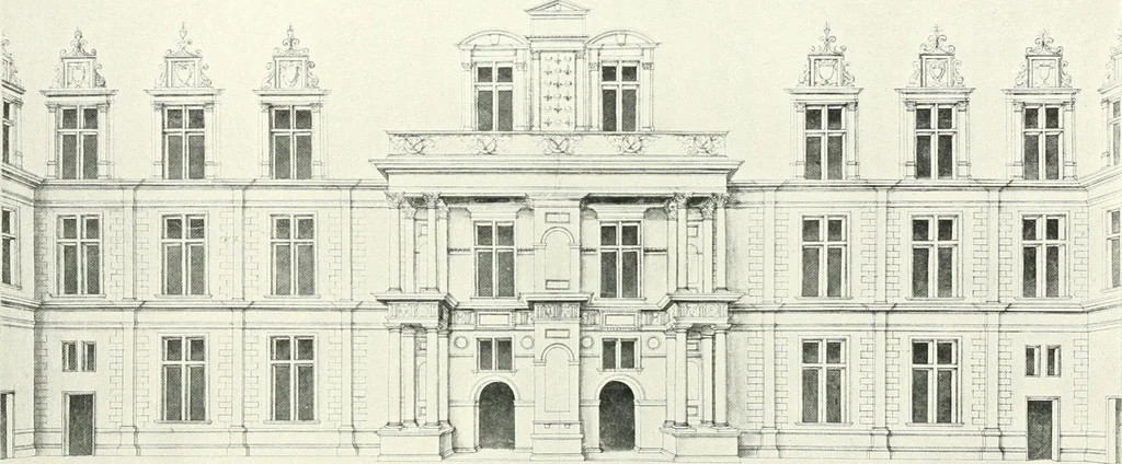 An illustration from A history of French architecture, from the reign of Charles VIII till the death of Mazarin, 1911, leaf 227