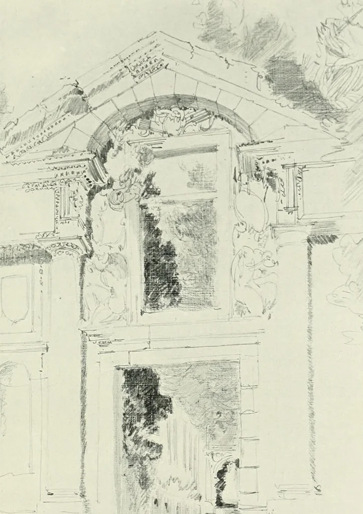 An illustration from A history of French architecture, from the reign of Charles VIII till the death of Mazarin, 1911, leaf 230