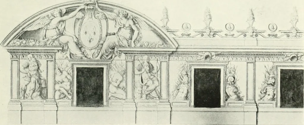 An illustration from A history of French architecture, from the reign of Charles VIII till the death of Mazarin, 1911, leaf 264