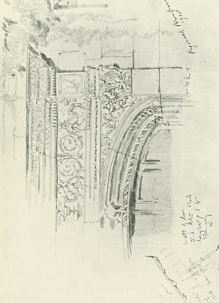An illustration from A history of French architecture, from the reign of Charles VIII till the death of Mazarin, 1911, leaf 48
