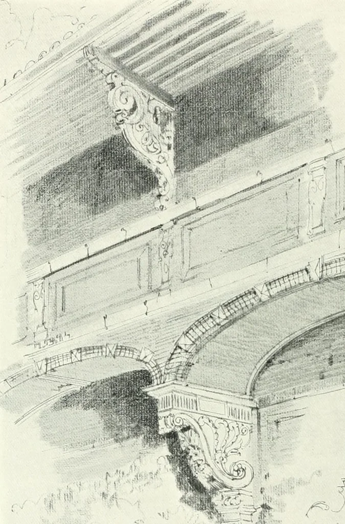An illustration from A history of French architecture, from the reign of Charles VIII till the death of Mazarin, 1911, leaf 93