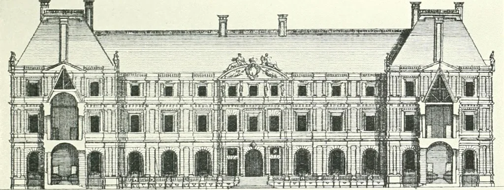 An illustration from A history of French architecture, from the reign of Charles VIII till the death of Mazarin, 1911, leaf 122