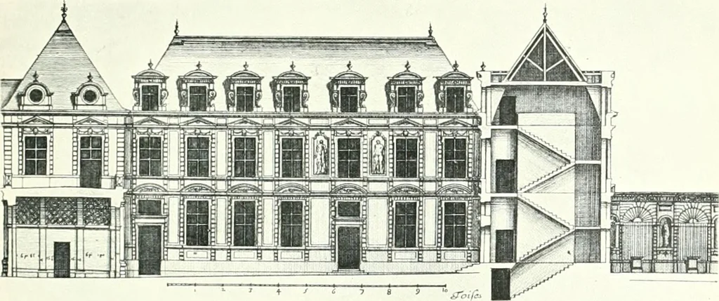 An illustration from A history of French architecture, from the reign of Charles VIII till the death of Mazarin, 1911, leaf 142