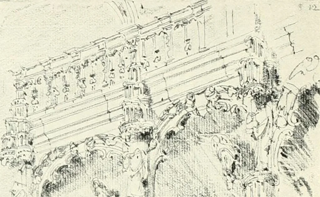 An illustration from A history of French architecture, from the reign of Charles VIII till the death of Mazarin, 1911, leaf 17