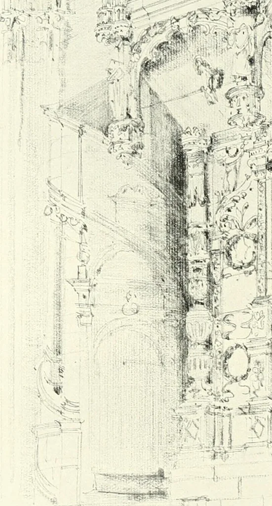 An illustration from A history of French architecture, from the reign of Charles VIII till the death of Mazarin, 1911, leaf 17
