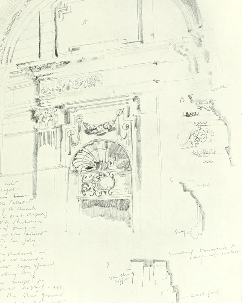 An illustration from A history of French architecture, from the reign of Charles VIII till the death of Mazarin, 1911, leaf 180