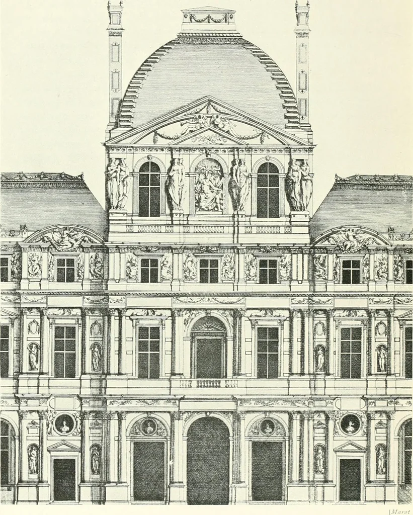 An illustration from A history of French architecture, from the reign of Charles VIII till the death of Mazarin, 1911, leaf 209