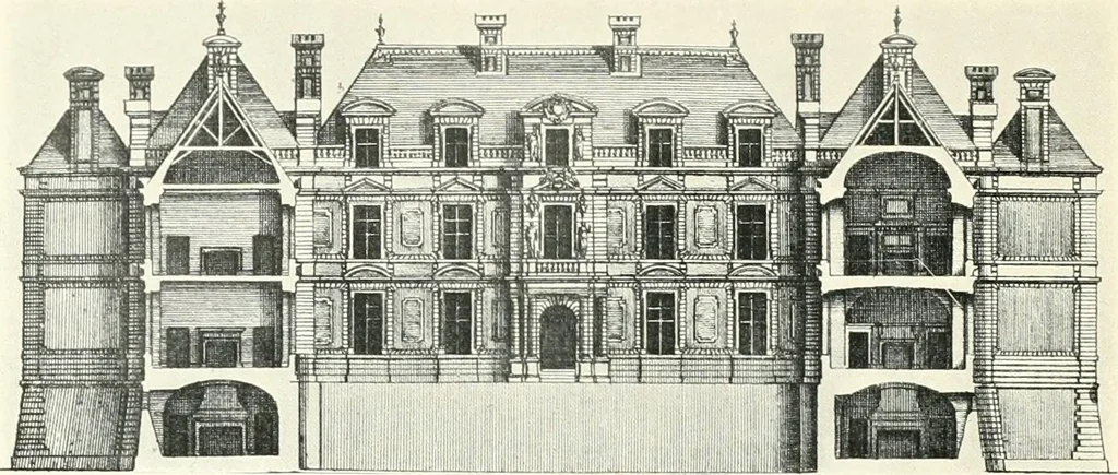 An illustration from A history of French architecture, from the reign of Charles VIII till the death of Mazarin, 1911, leaf 223