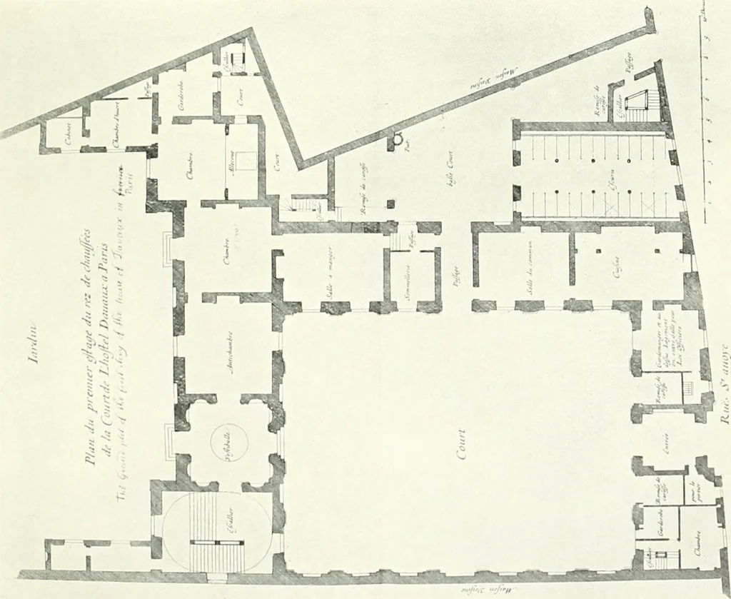 An illustration from A history of French architecture, from the reign of Charles VIII till the death of Mazarin, 1911, leaf 236