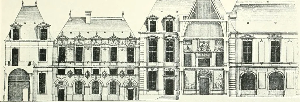 An illustration from A history of French architecture, from the reign of Charles VIII till the death of Mazarin, 1911, leaf 252
