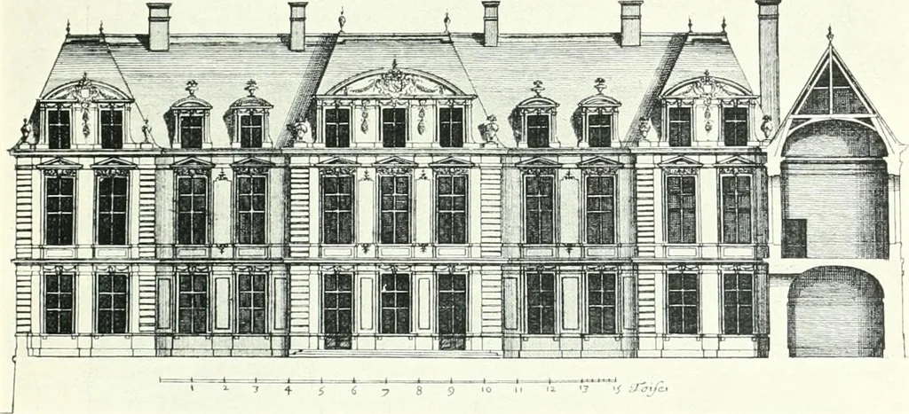 An illustration from A history of French architecture, from the reign of Charles VIII till the death of Mazarin, 1911, leaf 252
