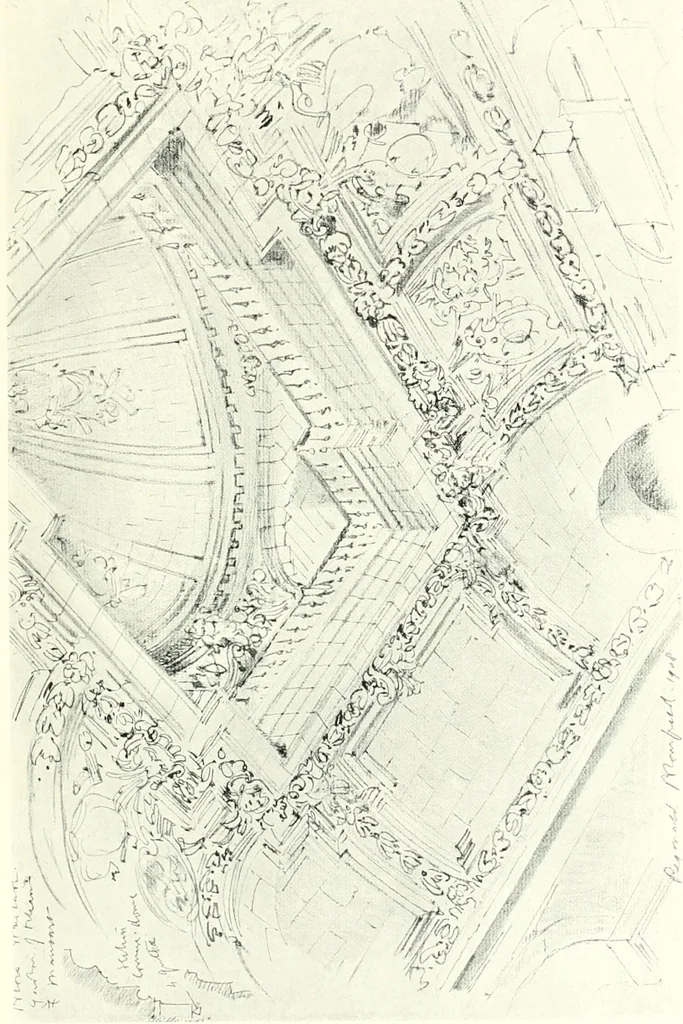 An illustration from A history of French architecture, from the reign of Charles VIII till the death of Mazarin, 1911, leaf 266