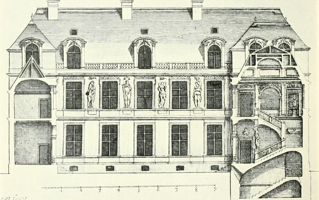 An illustration from A history of French architecture, from the reign of Charles VIII till the death of Mazarin, 1911, leaf 285