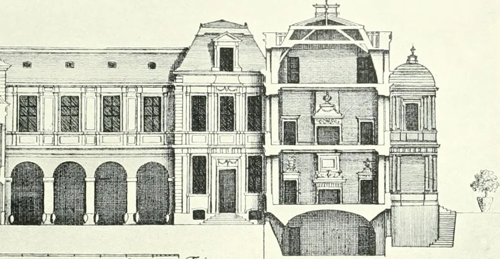 An illustration from A history of French architecture, from the reign of Charles VIII till the death of Mazarin, 1911, leaf 292