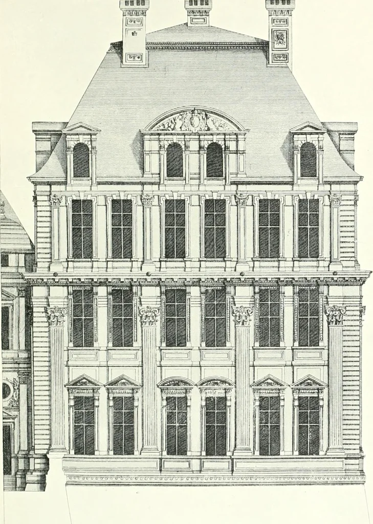 An illustration from A history of French architecture, from the reign of Charles VIII till the death of Mazarin, 1911, leaf 92