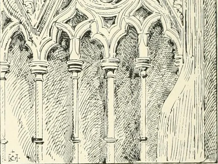 An illustration from A history of Gothic art in England, 1900, leaf 413