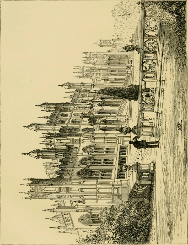 An illustration from A history of the Gothic revival : an attempt to show how the taste for mediæval architecture, which lingered in England during the two last centuries, has since been encouraged and developed, 1872, leaf 107