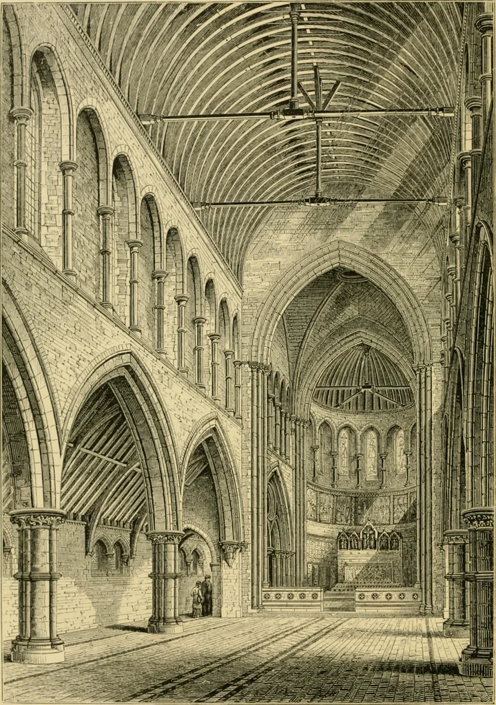 An illustration from A history of the Gothic revival : an attempt to show how the taste for mediæval architecture, which lingered in England during the two last centuries, has since been encouraged and developed, 1872, leaf 25