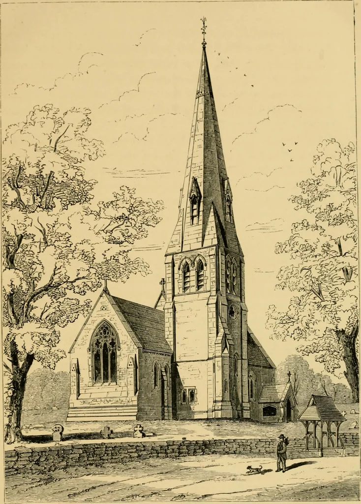 An illustration from A history of the Gothic revival : an attempt to show how the taste for mediæval architecture, which lingered in England during the two last centuries, has since been encouraged and developed, 1872, leaf 256