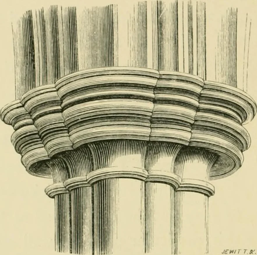 An illustration from A history of the Gothic revival : an attempt to show how the taste for mediæval architecture, which lingered in England during the two last centuries, has since been encouraged and developed, 1872, leaf 303
