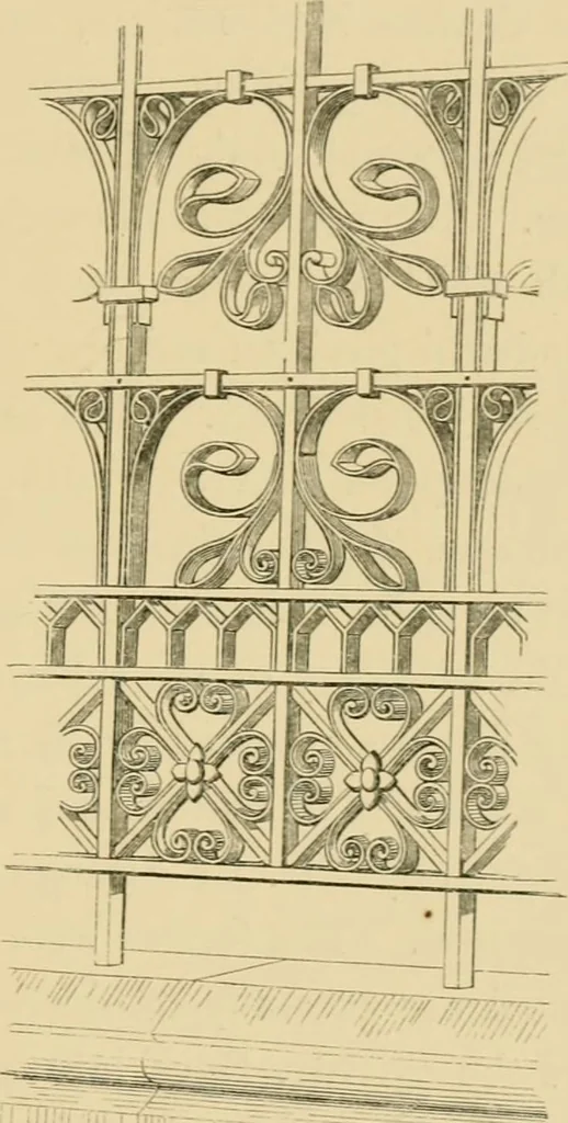 An illustration from A history of the Gothic revival : an attempt to show how the taste for mediæval architecture, which lingered in England during the two last centuries, has since been encouraged and developed, 1872, leaf 304