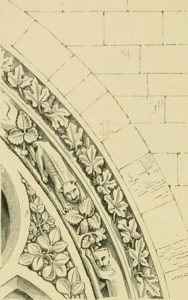 An illustration from A history of the Gothic revival : an attempt to show how the taste for mediæval architecture, which lingered in England during the two last centuries, has since been encouraged and developed, 1872, leaf 333