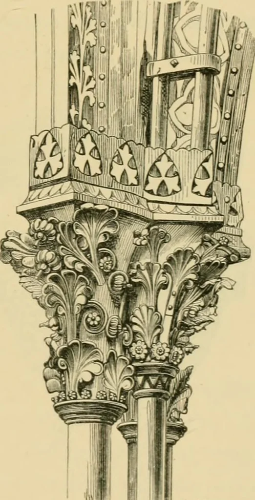An illustration from A history of the Gothic revival : an attempt to show how the taste for mediæval architecture, which lingered in England during the two last centuries, has since been encouraged and developed, 1872, leaf 334