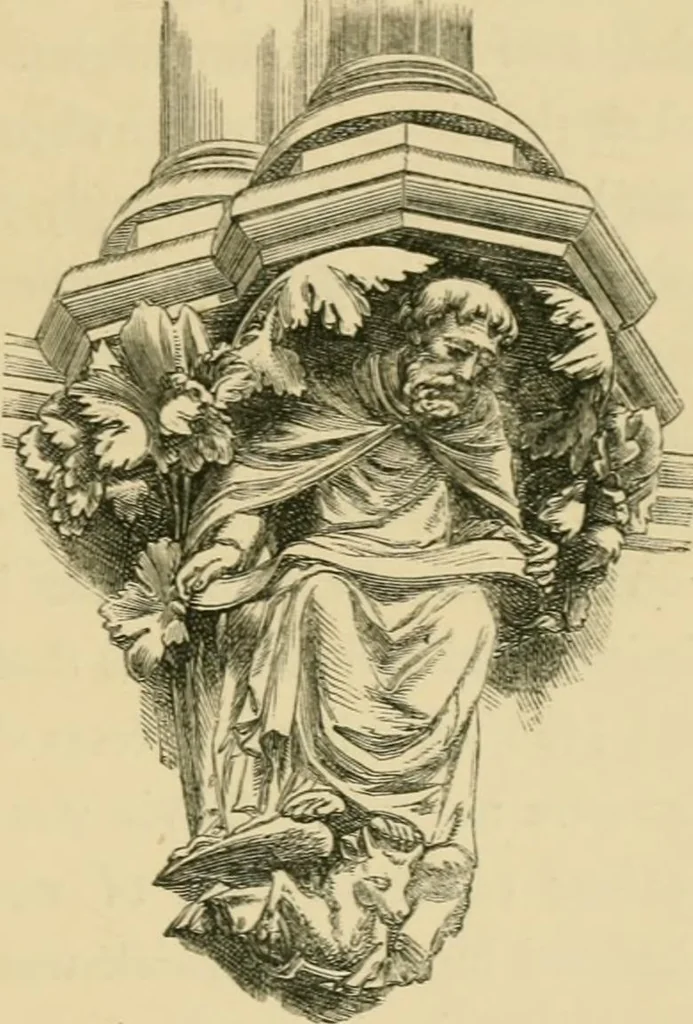 An illustration from A history of the Gothic revival : an attempt to show how the taste for mediæval architecture, which lingered in England during the two last centuries, has since been encouraged and developed, 1872, leaf 348