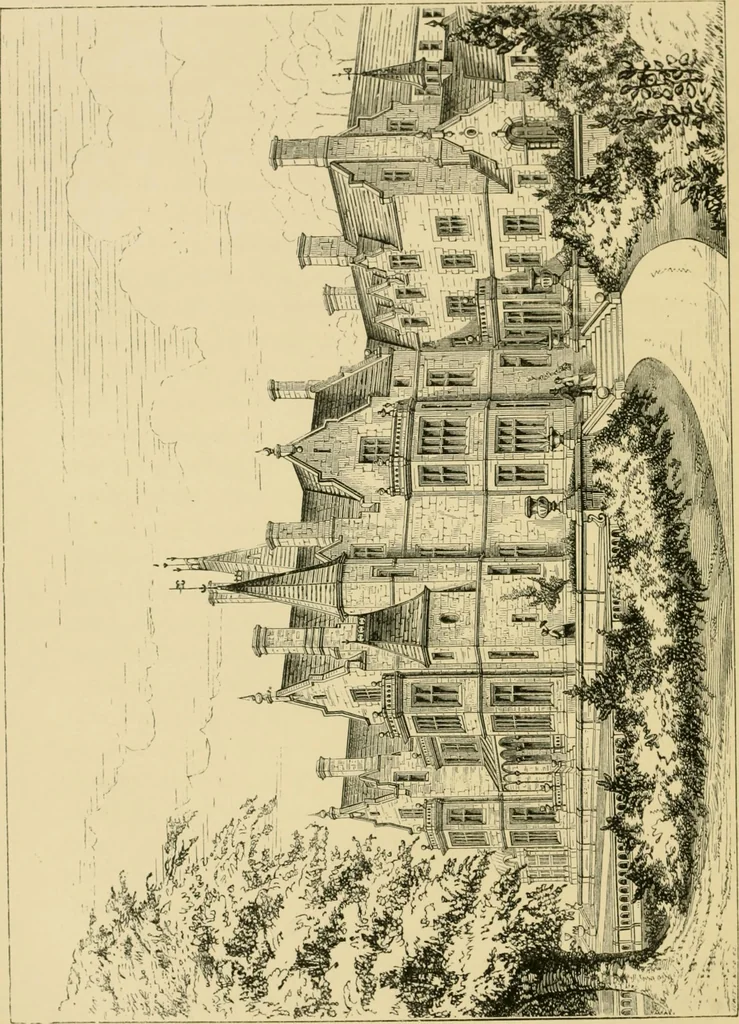 An illustration from A history of the Gothic revival : an attempt to show how the taste for mediæval architecture, which lingered in England during the two last centuries, has since been encouraged and developed, 1872, leaf 355