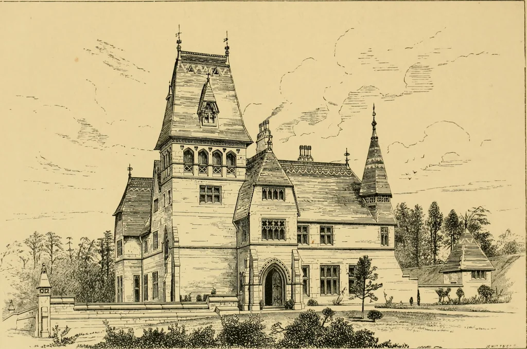 An illustration from A history of the Gothic revival : an attempt to show how the taste for mediæval architecture, which lingered in England during the two last centuries, has since been encouraged and developed, 1872, leaf 360