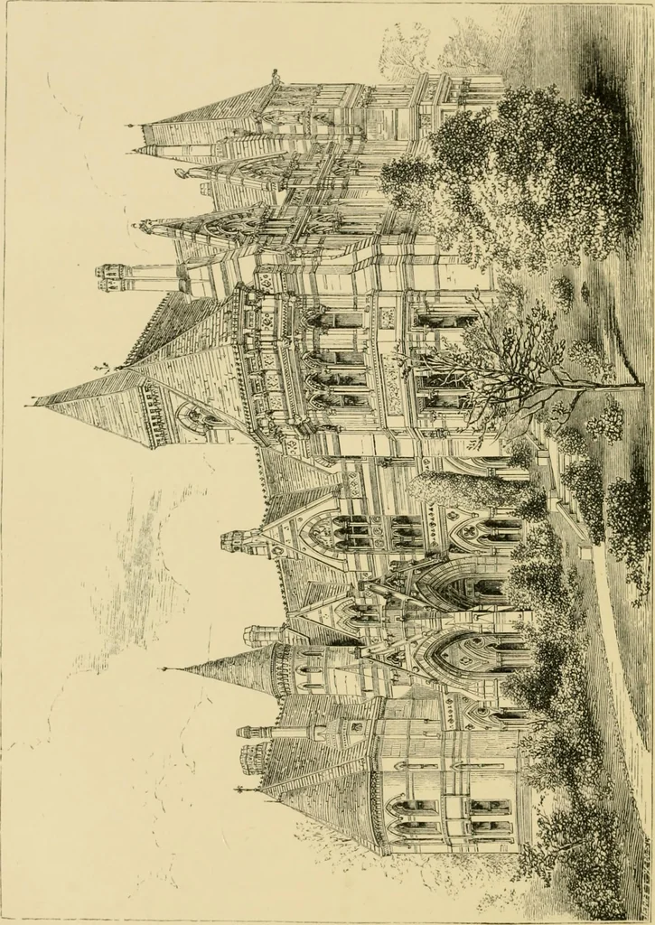 An illustration from A history of the Gothic revival : an attempt to show how the taste for mediæval architecture, which lingered in England during the two last centuries, has since been encouraged and developed, 1872, leaf 365