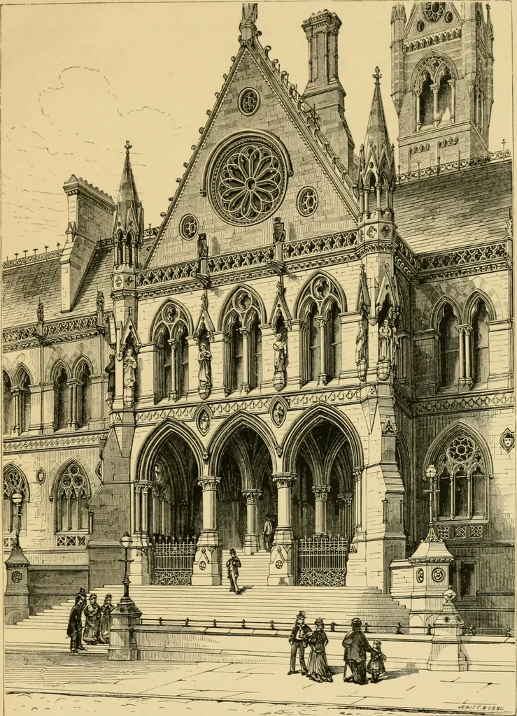 An illustration from A history of the Gothic revival : an attempt to show how the taste for mediæval architecture, which lingered in England during the two last centuries, has since been encouraged and developed, 1872, leaf 372