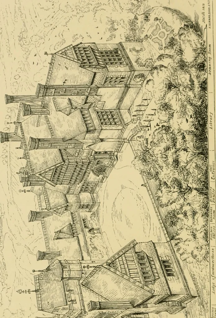 An illustration from A history of the Gothic revival : an attempt to show how the taste for mediæval architecture, which lingered in England during the two last centuries, has since been encouraged and developed, 1872, leaf 419