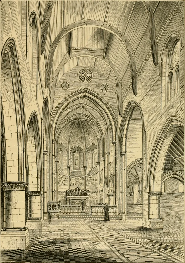 An illustration from A history of the Gothic revival : an attempt to show how the taste for mediæval architecture, which lingered in England during the two last centuries, has since been encouraged and developed, 1872, leaf 452