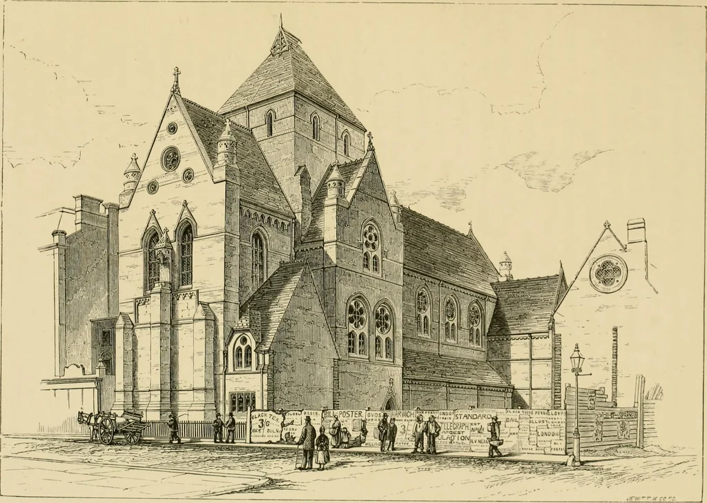 An illustration from A history of the Gothic revival : an attempt to show how the taste for mediæval architecture, which lingered in England during the two last centuries, has since been encouraged and developed, 1872, leaf 456