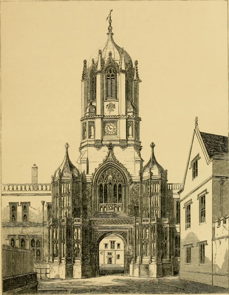 An illustration from A history of the Gothic revival : an attempt to show how the taste for mediæval architecture, which lingered in England during the two last centuries, has since been encouraged and developed, 1872, leaf 58