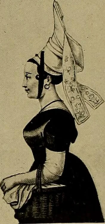 An illustration from A history of hand-made lace : Dealing with the origin of lace, the growth of the great lace centres, the mode of manufacture, the methods of distinguishing and the care of various kinds of lace ..., 1900, leaf 105