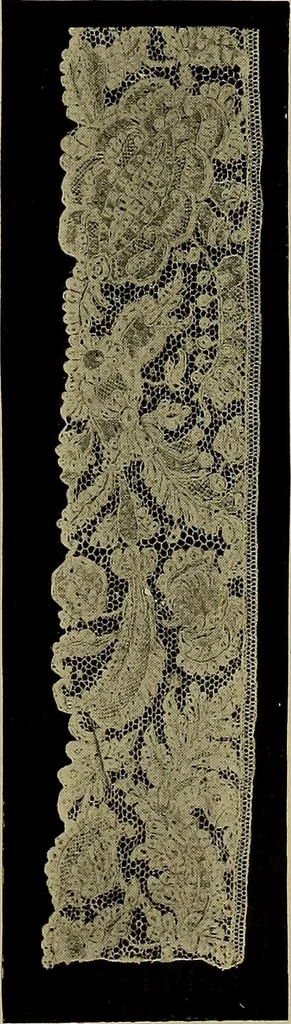 An illustration from A history of hand-made lace : Dealing with the origin of lace, the growth of the great lace centres, the mode of manufacture, the methods of distinguishing and the care of various kinds of lace ..., 1900, leaf 146