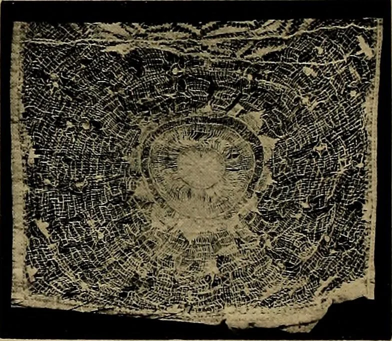 An illustration from A history of hand-made lace : Dealing with the origin of lace, the growth of the great lace centres, the mode of manufacture, the methods of distinguishing and the care of various kinds of lace ..., 1900, leaf 151