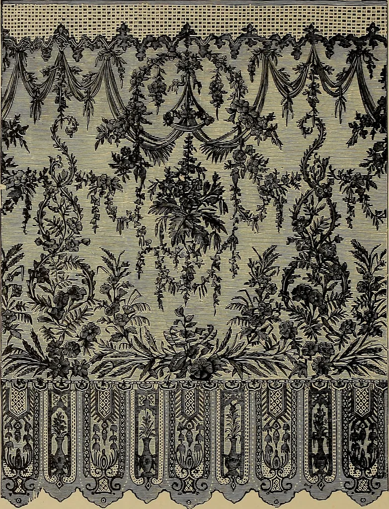 An illustration from A history of hand-made lace : Dealing with the origin of lace, the growth of the great lace centres, the mode of manufacture, the methods of distinguishing and the care of various kinds of lace ..., 1900, leaf 163